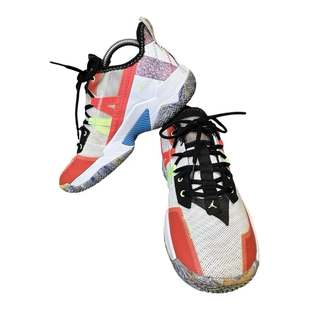 Jordan One Take 2 Multicolor‎ White/Infrared 23/Black/Ghost Green Sneaker Sz 9.5